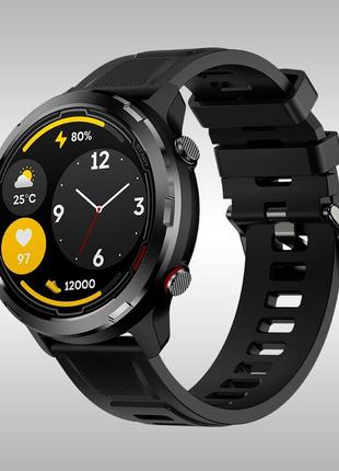 Смарт годинник zeblaze stratos 2 lite black, ip68, екран 1,32'...