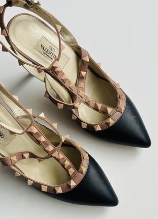 Кожаные нарядные туфли в стиле valentino2 фото