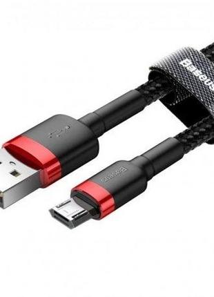 Кабель baseus cafule usb - micro usb 2.4a 1 м red/black