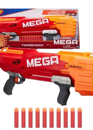 Бластер нерф мега твіншок nerf n-strike mega twinshock