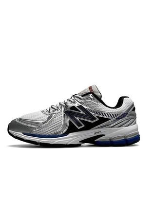 Мужские кроссовки new balance 860v2 white silver navy1 фото