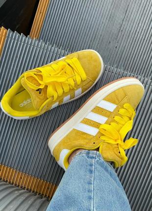 Кроссовки adidas campus yellow6 фото