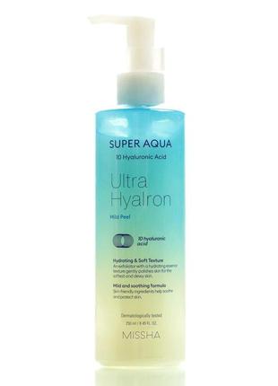 М'який гель-пілінг із гіалуроновою кислотою missha super aqua ...