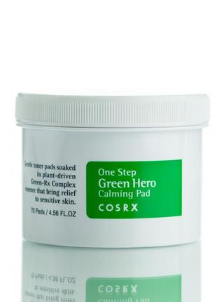 Заспокійливі педи для чутливої шкіри cosrx one step green hero...