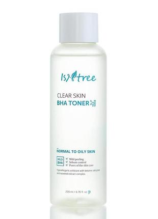 Очисний тонер з bha-кислотою isntree clear skin bha toner