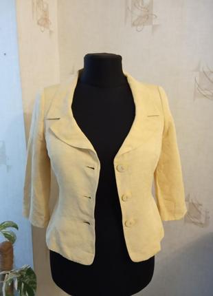 Натуральный наряд, пиджак, шелк, лен