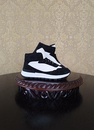 Женские высокие кроссовки эко кожа