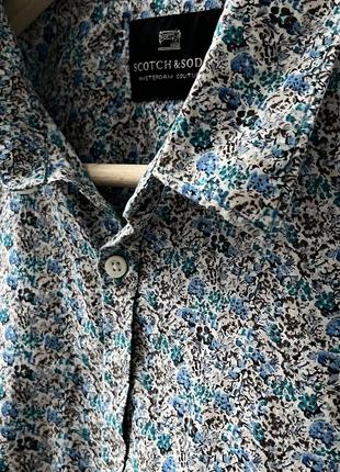 Scotch&soda sexy flowers shirt сорочка квітковий принт оригінал легка весна літо стильна гарна вишукана преміум цікава унікальна сексуальна2 фото