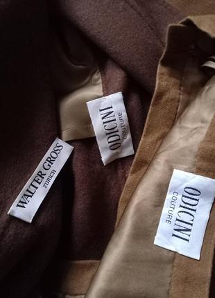 Odicini couture роскошный кашемировый костюм на шелковой подкладке10 фото