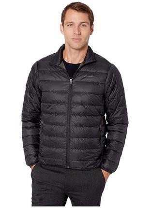 Ультра легкий чоловічий пуховик, куртка eddie bauer men's cirruslite down jacket black1 фото