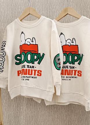 Кофта zara свитшот zara батник snoopy свитшот zara snoopy батник zara свитшот снухи;4 фото