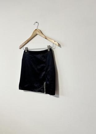 Шикарна атласна юбка з розрізом від primark🌿1 фото