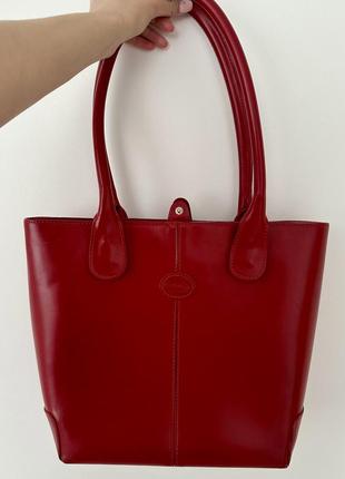 Tod's leather d bag tote red ladies1 фото