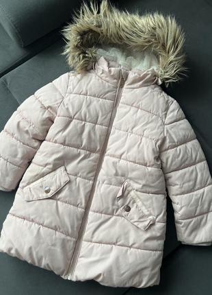 Зимняя куртка пальто на флисе 5р