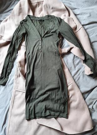 Платье платье в рубчик pull & bear