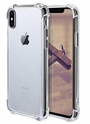 Протиударний прозорий силіконовий чохол для iphone xs max поси...