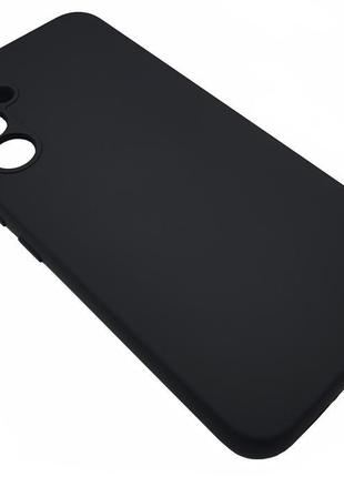 Матовий силіконовий чохол із мікрофіброю на samsung a54 чорний