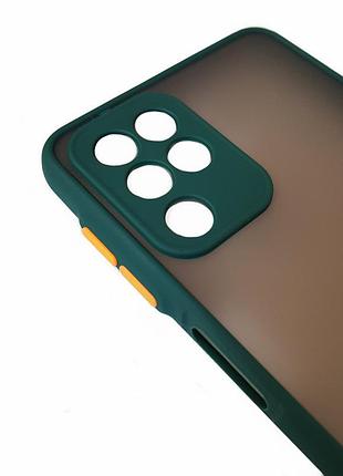 Матовий чохол soft touch для samsung a12 зелений захист камери 3