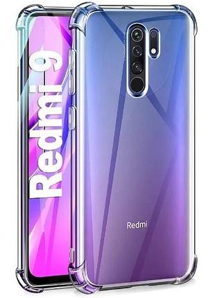 Протиударний прозорий силіконовий чохол для xiaomi redmi 9