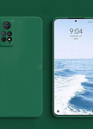 Матовий чохол на xiaomi redmi note 11 зелений мікрофібра