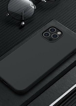 Матовий тонкий чохол на iphone 12 pro max чорний
