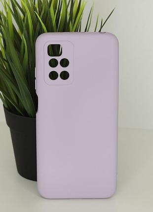 Силіконовий чохол на xiaomi redmi 10 бузковий soft touch мікро...