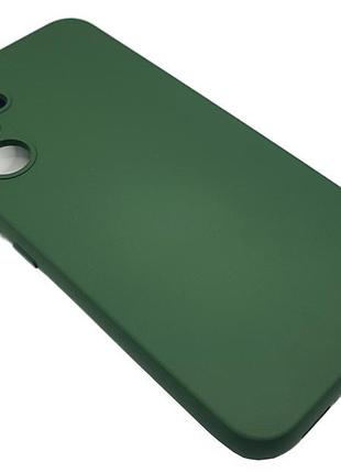 Матовий силіконовий чохол із мікрофіброю на samsung a24 зелени...