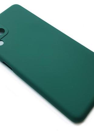 Силіконовий чохол soft touch мікрофібра на samsung m32 темно-з...