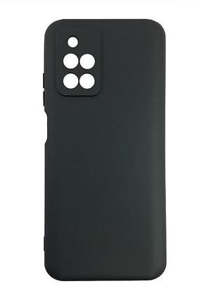 Силіконовий чохол на xiaomi redmi 10 чорний soft touch мікрофібра