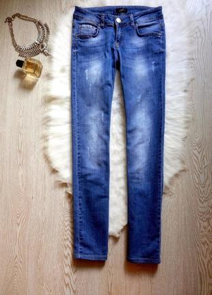 Синие голубые светлые прямые джинсы трубы стрейч брендовые giuseppe zanoti брюки