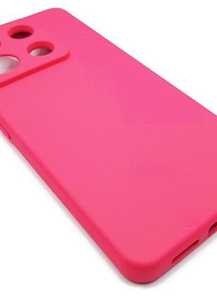 Матовий чохол для xiaomi poco x6 5g з мікрофіброю рожевий