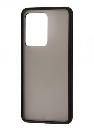 Матовий чохол на samsung s20 ultra чорний кольорові кнопки