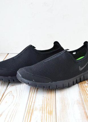 Nike free run 3.0 мокасины кеды мужские найк фри ран черные текстильные легкие весенние летние демисезонные демисезон низкие сетка6 фото