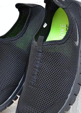 Nike free run 3.0 мокасины кеды мужские найк фри ран черные текстильные легкие весенние летние демисезонные демисезон низкие сетка4 фото