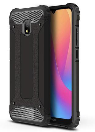 Протиударний чохол для xiaomi redmi 8a із заглушками чорний