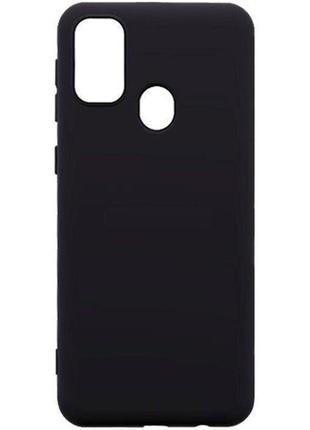 Матовий тонкий чорний чохол на samsung m30s