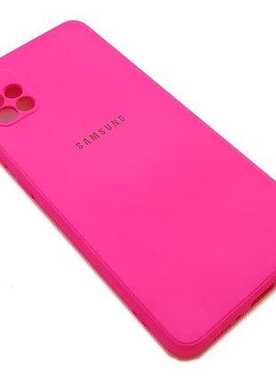 Силіконовий чохол софт-тач з мікрофіброю для samsung a51 корал...