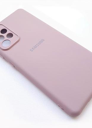 Силіконовий чохол samsung a52 бежевий soft touch мікрофібра
