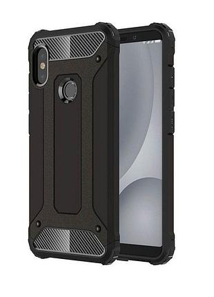 Протиударний чохол для xiaomi redmi note 5 з заглушками чорний