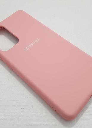 Силіконовий чохол samsung a52 рожевий soft touch мікрофібра