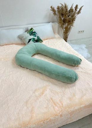 Подушка для вагітних (обіймашка) зелений4 фото