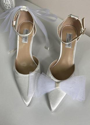 Роскошные белые туфли jimmy choo джимами чу😍3 фото