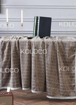 Покривало-плед камушки koloco 160/210 см сірий