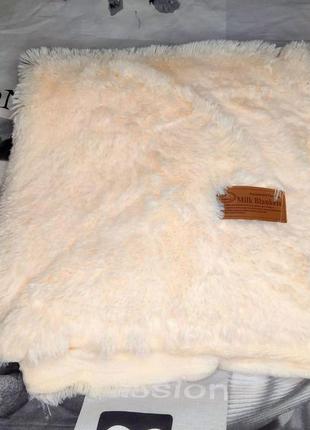 Плед покривало травичка koloco 160x210 см світлий персик