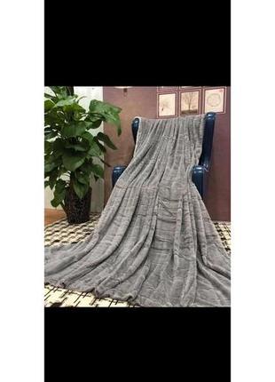 Покривало-плед карта koloco 220/240 см сіре