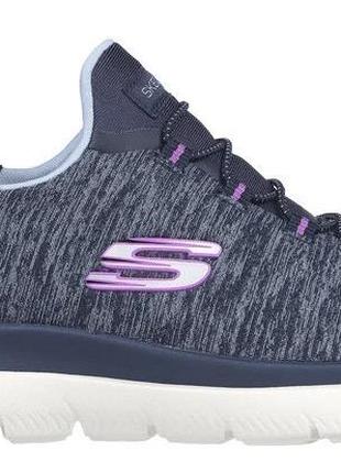 Жіночі, легкі, зручні кросівки *skechers* slipins: summits dazzling haze1 фото