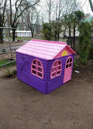 Дитячий ігровий пластиковий будиночок зі шторками тм doloni (с...6 фото