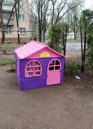 Дитячий ігровий пластиковий будиночок зі шторками тм doloni (с...8 фото