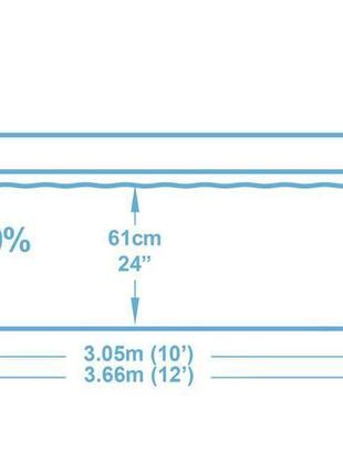 Басейн надувний великий сімейний bestway 57274 366-76 см, круг...2 фото