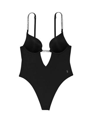 Боді victoria’s secret very sexy open plunge convertible shine bodysuit4 фото